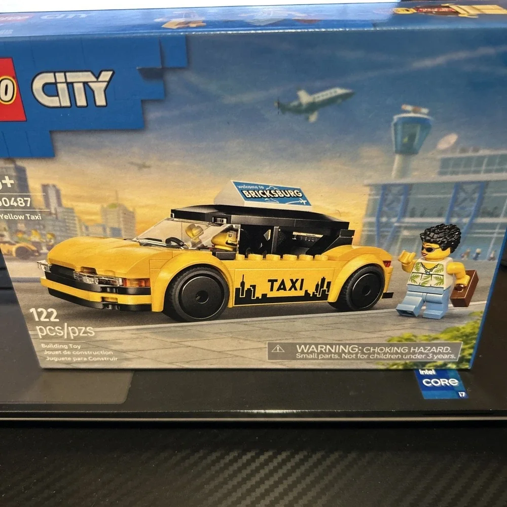 LEGO‎ City Yellow Taxi Car Building Toy for Kids - Pretend Play Set Multicolor